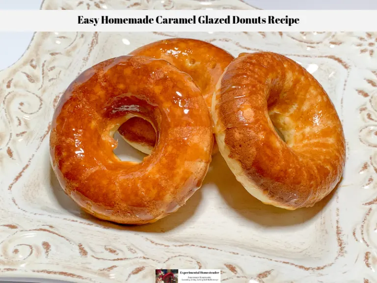 The caramel glazed donuts recipe baked and ready to eat.