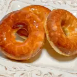 The caramel glazed donuts recipe baked and ready to eat.