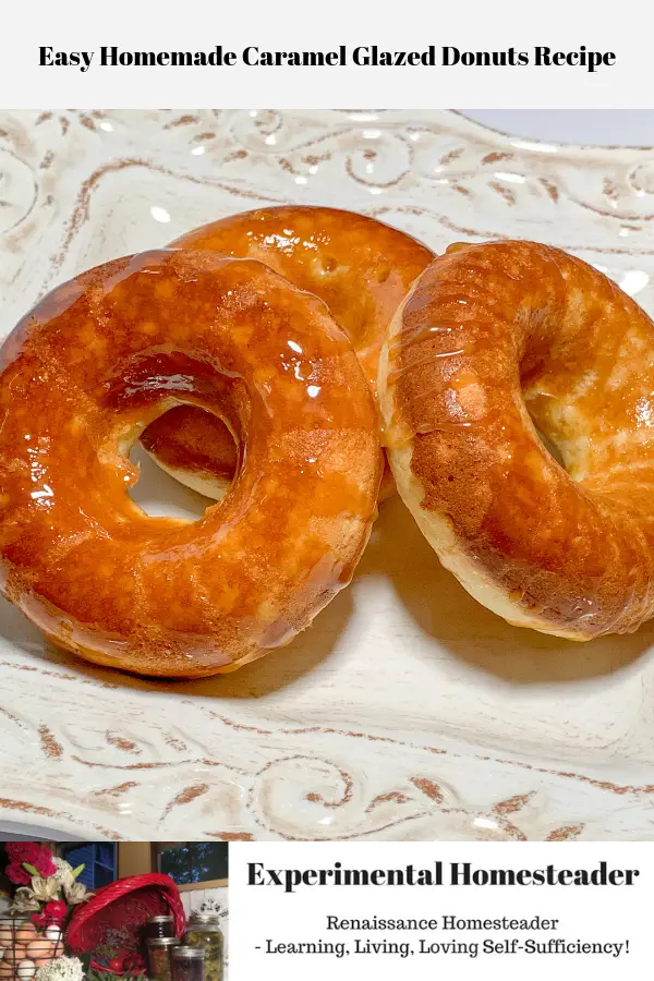 The caramel glazed donuts recipe baked and ready to eat.