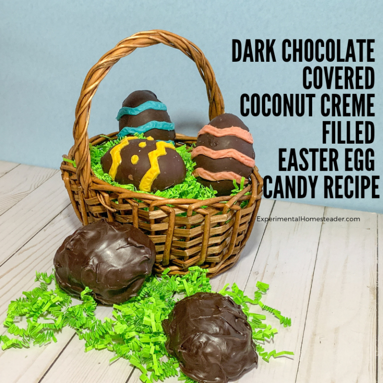 The ready to eat Easter eggs in an Easter Basket and on the table around the Easter Basket.