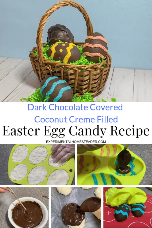 Dark Chocolate Covered Coconut Creme Filled Easter Egg Candy Recipe