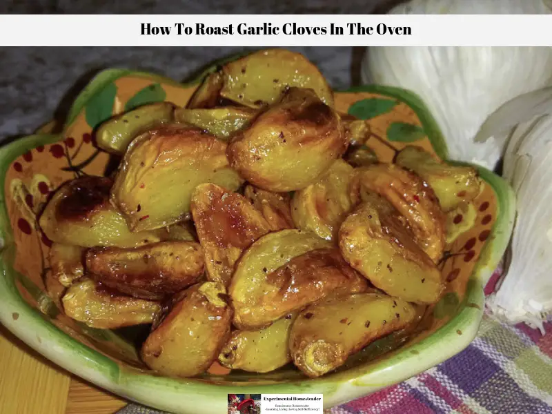 Roasted garlic in a bowl.