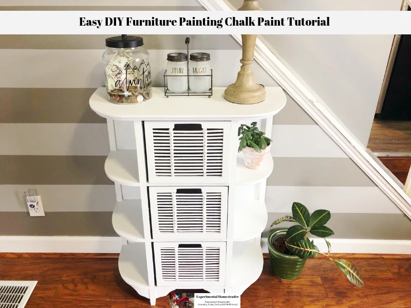 The completed piece using this easy DIY furniture painting chalk paint tutorial.