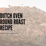 The round roast in the dutch oven at the beginning of the cooking cycle.