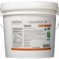 Nutiva Organic, Neutral Tasting, Steam Refined Coconut Oil from non-GMO, Sustainably Farmed Coconuts, 128 Fl Oz