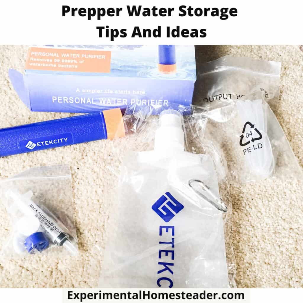 Prepper Water Storage Tips And Ideas Experimental Homesteader