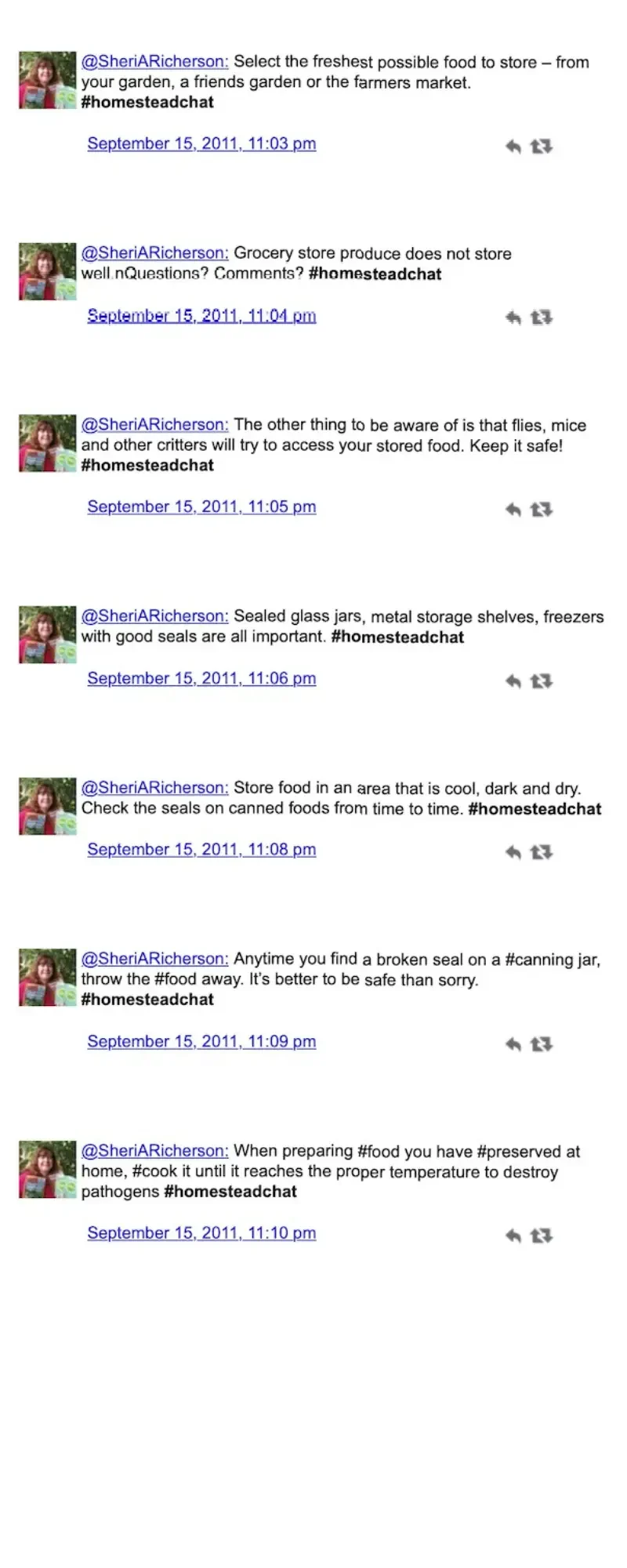 homesteadchat tweetchat archives food storage methods