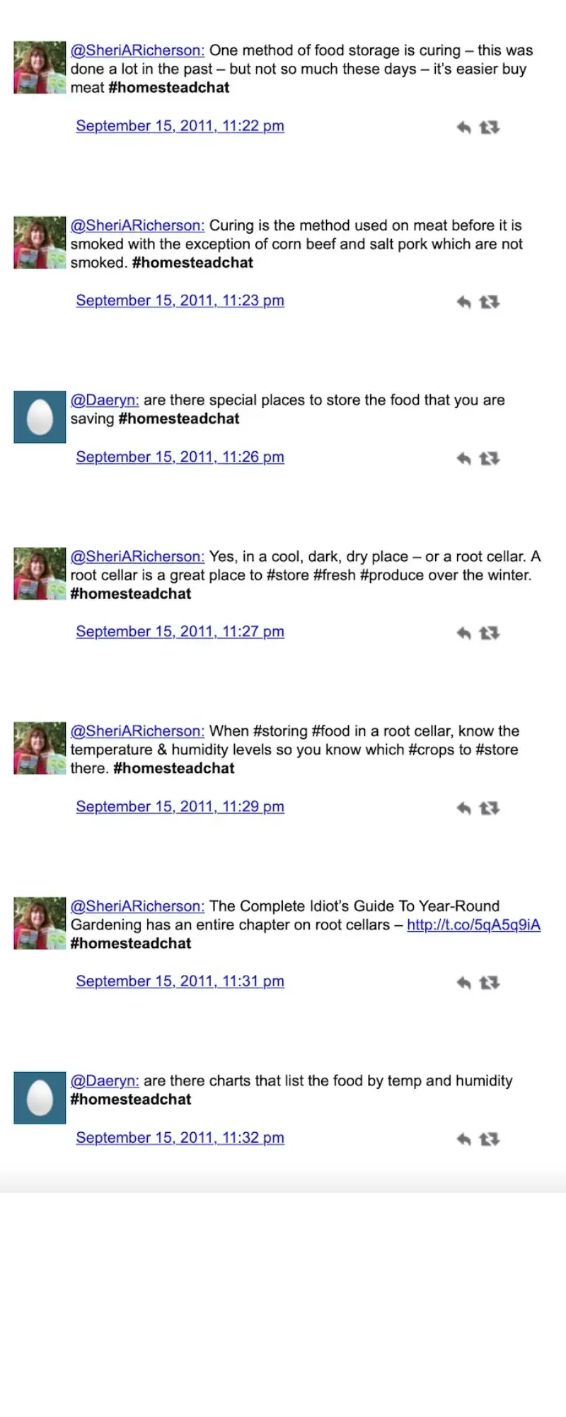 homesteadchat tweetchat archives food storage methods