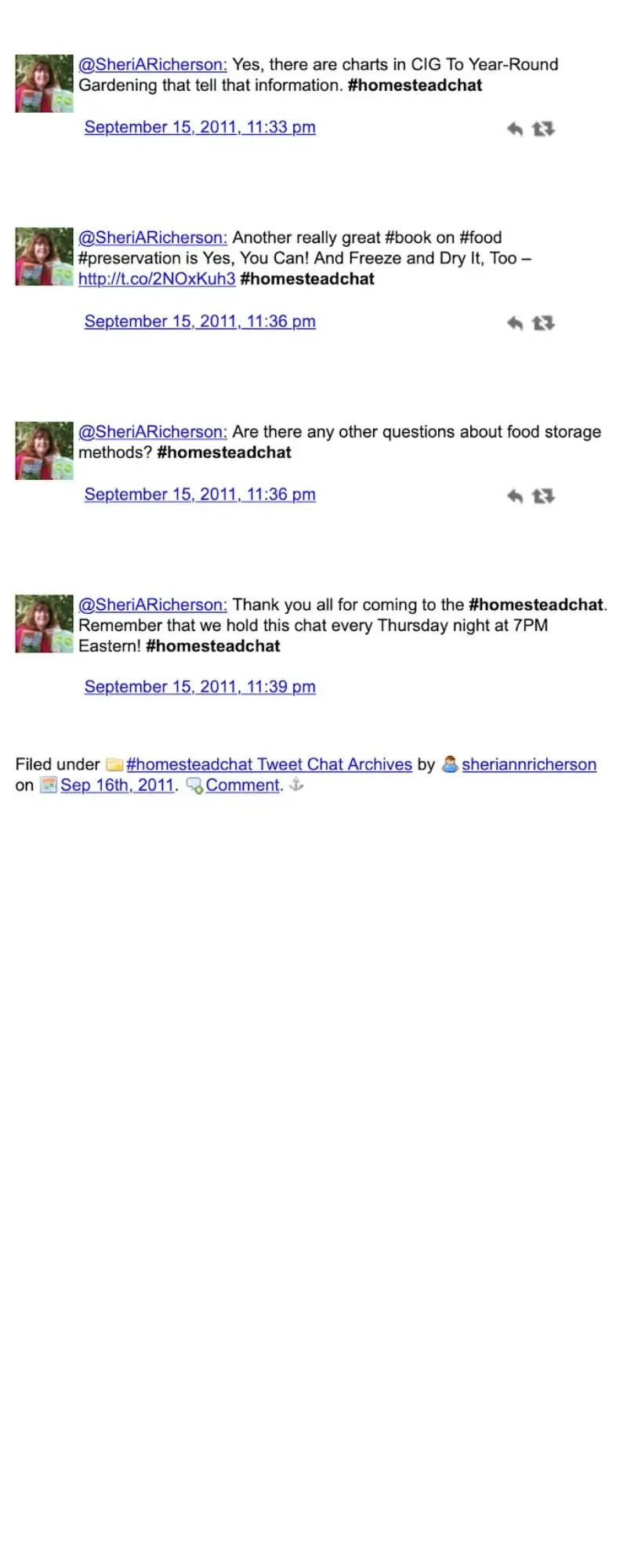 homesteadchat tweetchat archives food storage methods