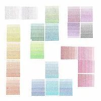 sticro 5 Sizes Self-adhesive Rhinestone Sticker 4950 Pieces 22 Colors From 2mm To 6mm Bling Craft Jewels Crystal Gem Stickers Ideal for Face, Body, Makeup, Festival, Carnival, Crafts & Embellishments