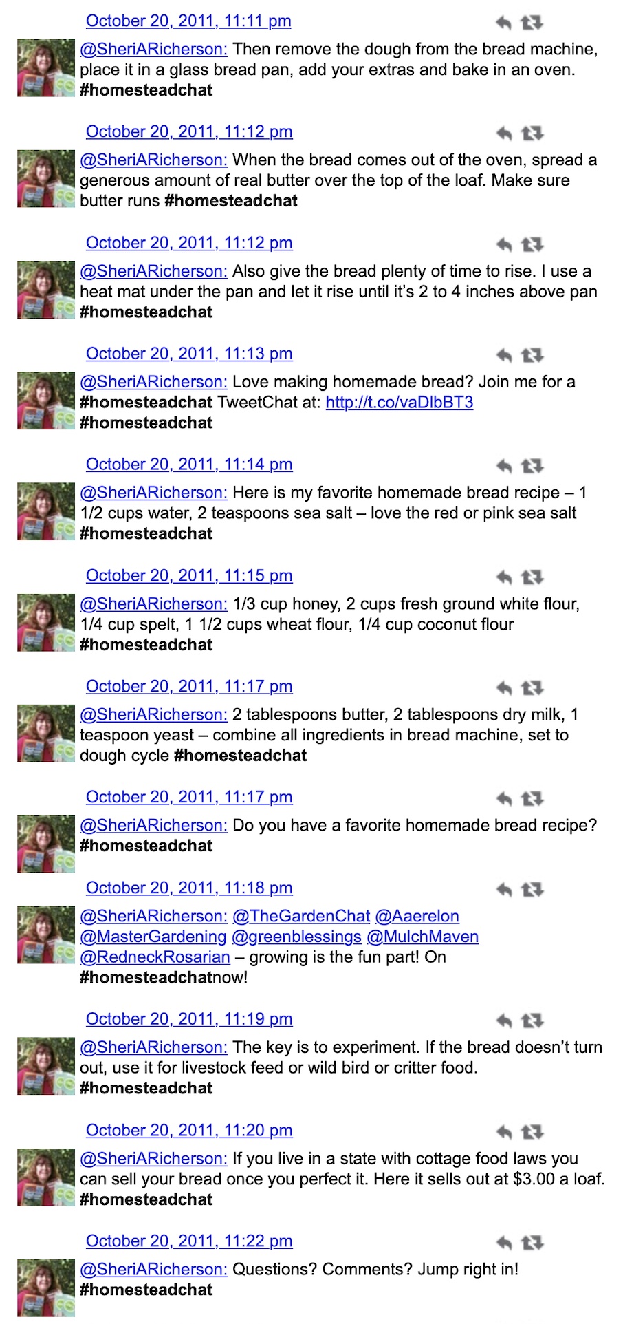homesteadchat tweetchat archives
