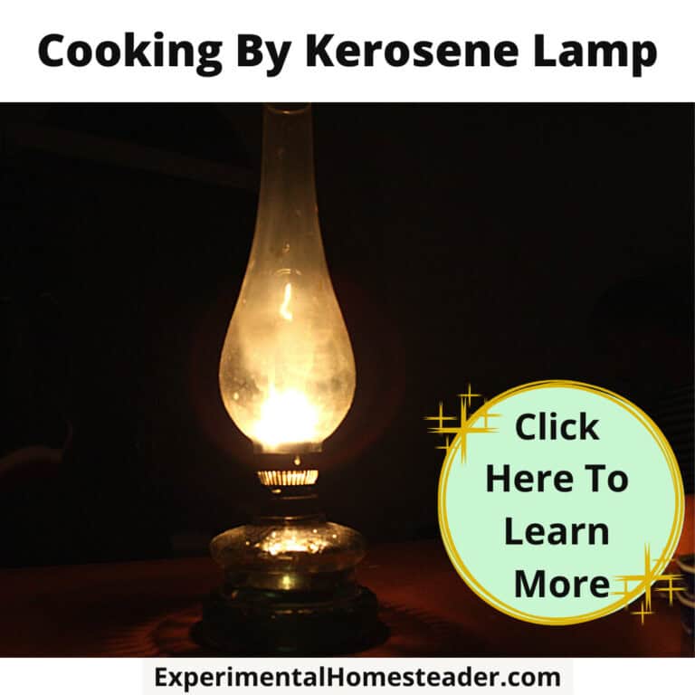 Kerosene lamp used for cooking at home, vintage style lighting, energy-efficient home appliance.