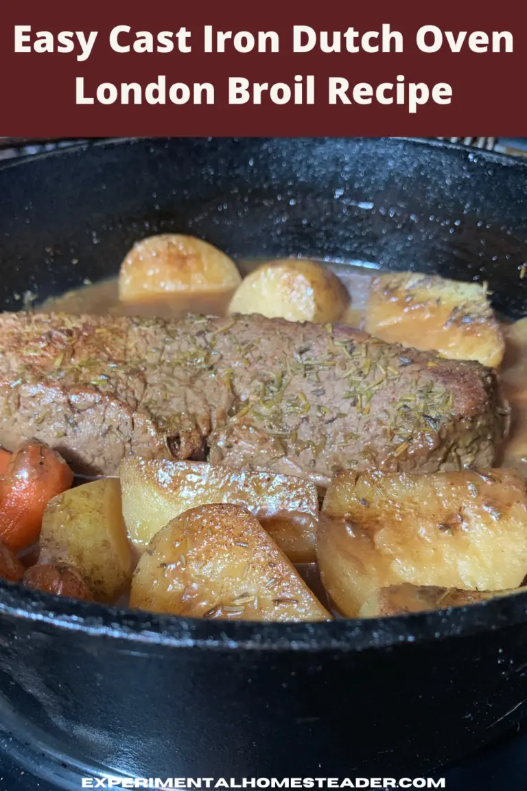 Easy Cast Iron Dutch Oven London Broil Recipe Experimental Homesteader