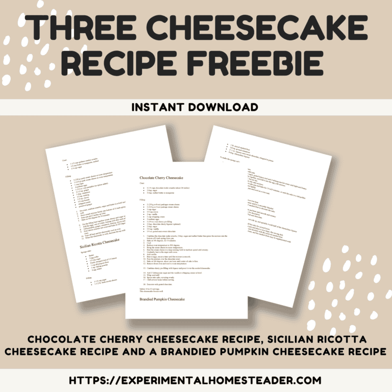 Three Cheesecake Recipes Freebie