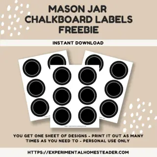 Mason Jar Chalkboard Labels Freebie