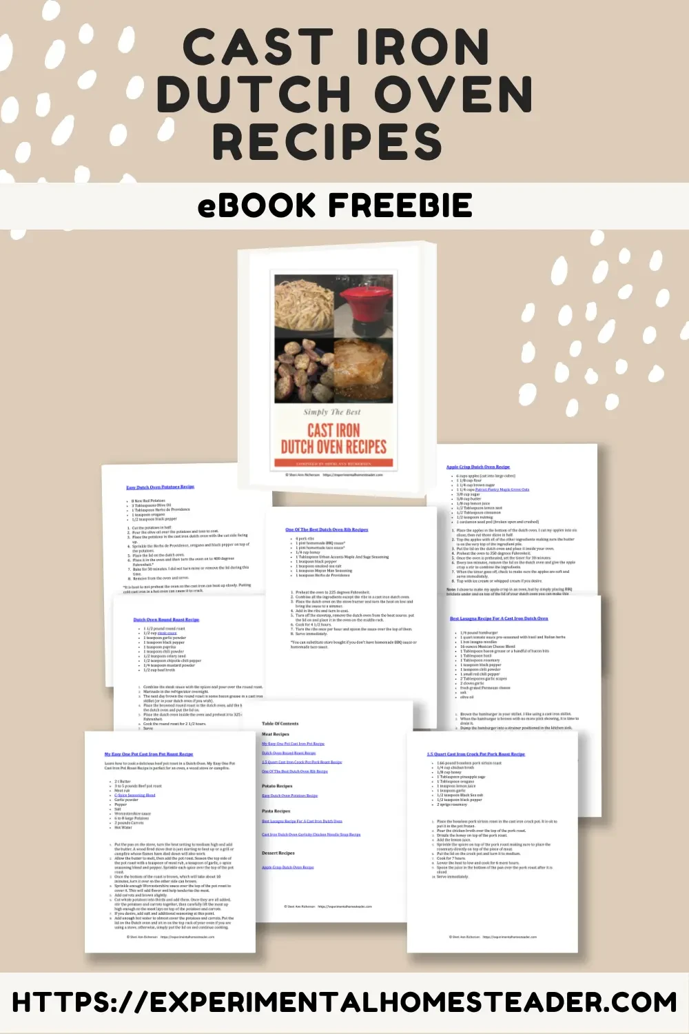 Cast Iron Dutch Oven Recipes eBook Cover