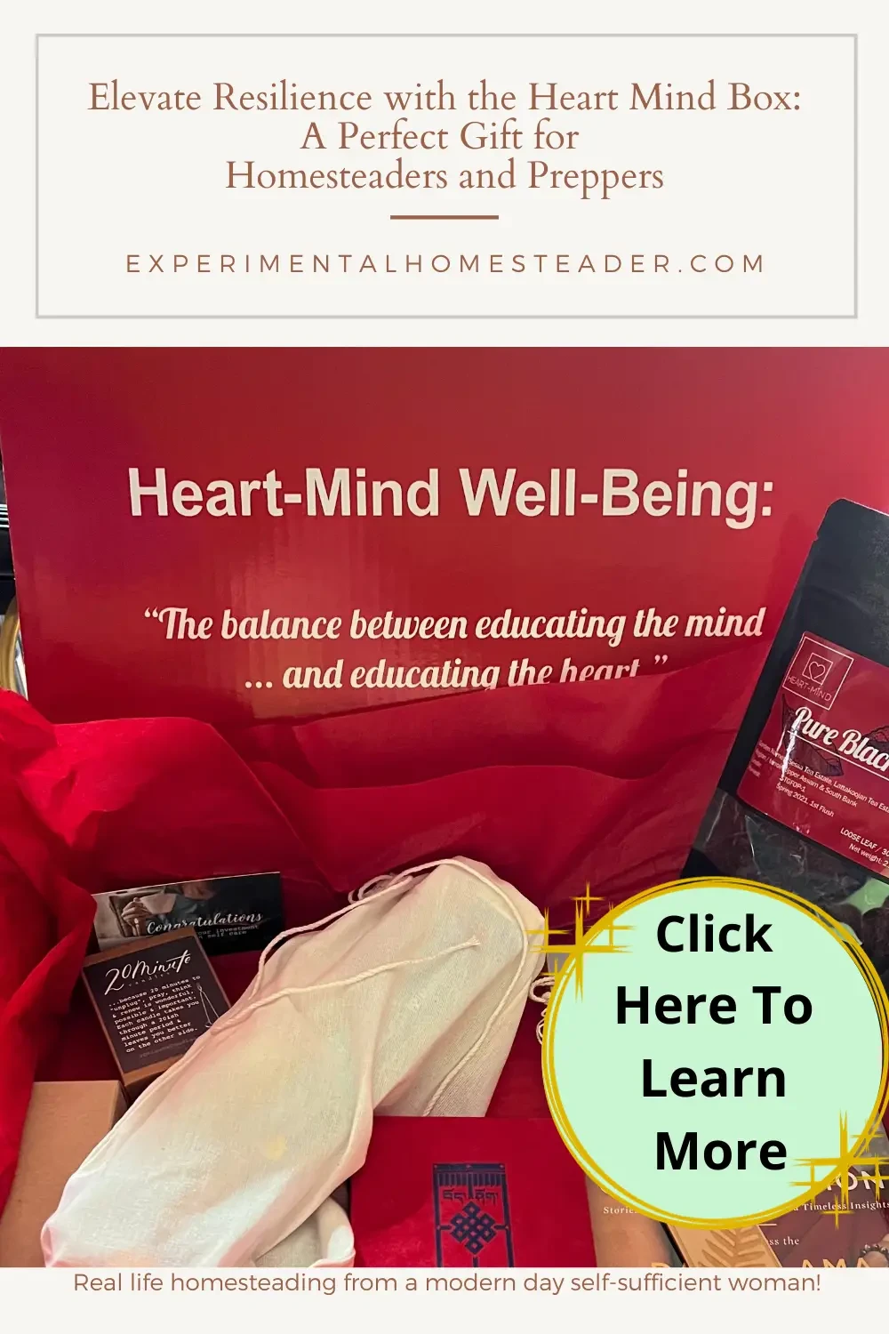 The contents of the Heart Mind Box