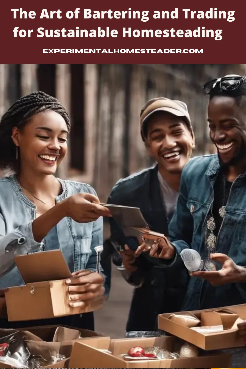 People getting together to trade items they no longer want for items they do want.