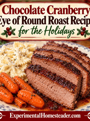 Chocolate cranberry eye of round roast