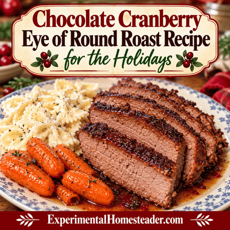 Chocolate cranberry eye of round roast