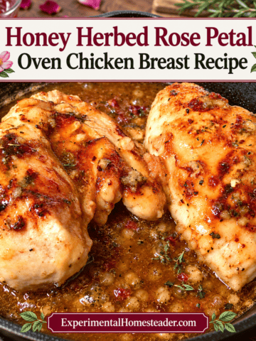 Honey herbed rose petal jelly chicken recipe with herbs and honey glaze