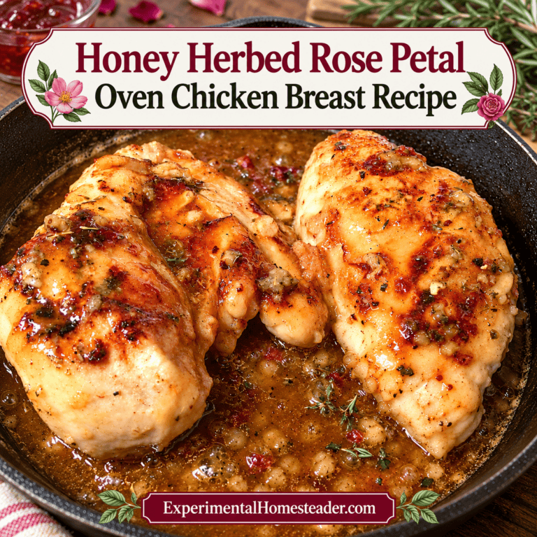 Honey herbed rose petal jelly chicken recipe with herbs and honey glaze