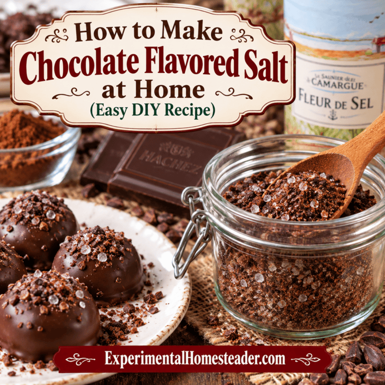 Homemade chocolate flavored salt recipe featured image for Experimental Homesteader