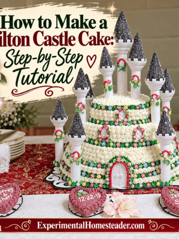 How to make a Wilton castle wedding cake with gum paste flowers